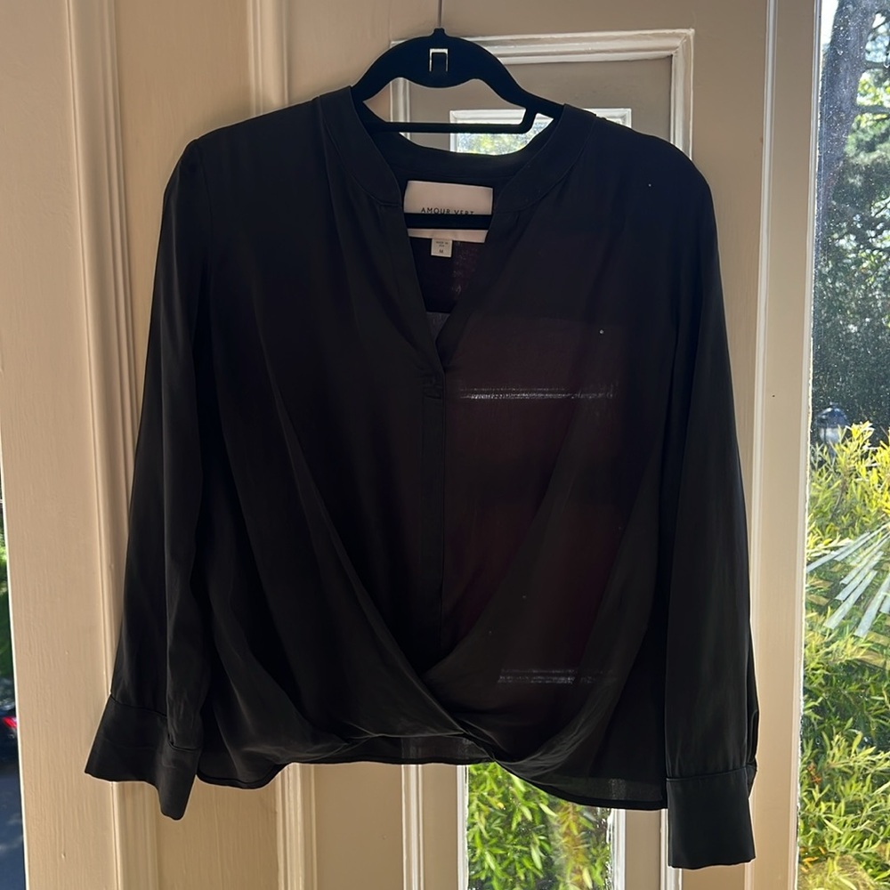 Pure silk Amour Vert cropped blouse